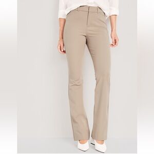 Old Navy High-Rise Pixie Flare Pants in Tan